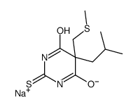 sodium,5-(2-methylpropyl)-5-(methylsulfanylmethyl)-2-sulfanylidenepyrimidin-3-ide-4,6-dione Structure