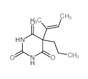 2,4,6(1H,3H,5H)-Pyrimidinetrione,5-(1-methyl-1-propen-1-yl)-5-propyl-结构式