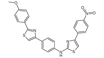 N-[4-[2-(4-methoxyphenyl)-1,3-thiazol-4-yl]phenyl]-4-(4-nitrophenyl)-1,3-thiazol-2-amine结构式