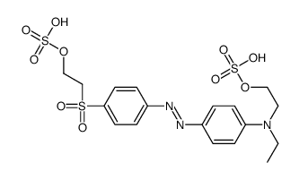 Sulfuric acid hydrogen 2-[[4-[[4-[ethyl[2-(sulfooxy)ethyl]amino]phenyl]azo]phenyl]sulfonyl]ethyl ester structure