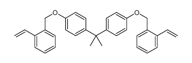 1-ethenyl-2-[[4-[2-[4-[(2-ethenylphenyl)methoxy]phenyl]propan-2-yl]phenoxy]methyl]benzene结构式