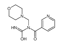 N-carbamoyl-N-(morpholin-4-ylmethyl)pyridine-3-carboxamide结构式