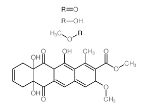 2-Naphthacenecarboxylicacid,6,6a,7,10,10a,11-hexahydro-6a,7,10a,12-tetrahydroxy-3,8-dimethoxy-1-methyl-6,10,11-trioxo-,methyl ester, (6aR,7S,10aR)-结构式