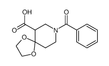 8-benzoyl-1,4-dioxa-8-aza-spiro[4.5]decane-6-carboxylic acid Structure
