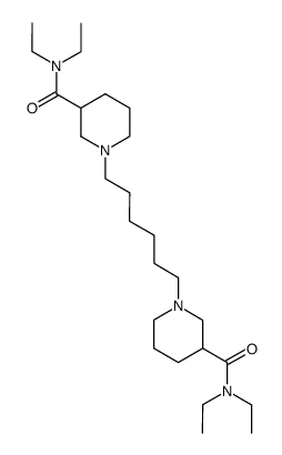 1,6-bis(3-(N,N-diethylcarbamoyl)piperidino)hexane Structure