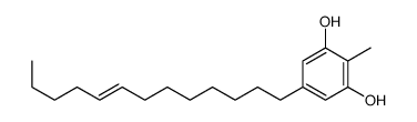 2-methyl-5-[(Z)-tridec-8-enyl]benzene-1,3-diol结构式