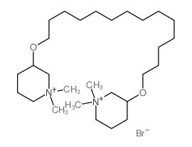 Piperidinium, 3,3-(tetradecamethylenedioxy)bis[1, 1-dimethyl-, dibromide结构式