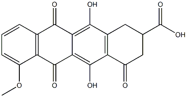 1,2,3,4,6,11-Hexahydro-5,12-dihydroxy-7-Methoxy-4,6,11-trioxo-2-naphthacenecarboxylic Acid Structure