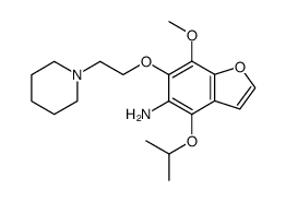 4-isopropoxy-7-methoxy-6-(2-(piperidin-1-yl)ethoxy)benzofuran-5-amine Structure