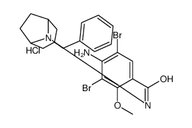 4-amino-N-(8-benzyl-8-azabicyclo[3.2.1]oct-3-yl)-3,5-dibromo-2-methoxy-benzamide hydrochloride结构式