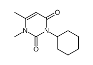 3-cyclohexyl-1,6-dimethylpyrimidine-2,4-dione结构式