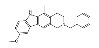 2-benzyl-5-methyl-9-methoxy-1,2,3,4-tetrahydro-6H-pyrido [4,3-b] carbazole结构式