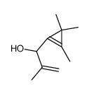 2-methyl-1-(2,3,3-trimethylcycloprop-1-en-1-yl)prop-2-en-1-ol结构式