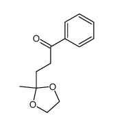 3-(2-methyl-1,3-dioxolan-2-yl)-1-phenylpropan-1-one结构式