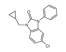 5-chloro-1-(cyclopropylmethyl)-3-phenylbenzimidazol-2-one结构式