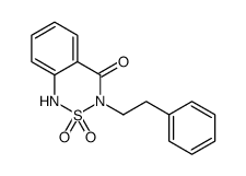 2,2-dioxo-3-(2-phenylethyl)-1H-2λ6,1,3-benzothiadiazin-4-one结构式