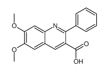 6,7-dimethoxy-2-phenyl-quinoline-3-carboxylic acid结构式