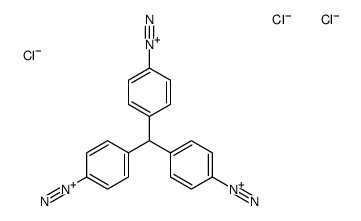 4-[bis(4-diazoniophenyl)methyl]benzenediazonium,trichloride Structure