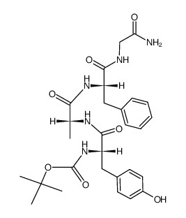 Boc-L-Tyr-D-Ala-L-Phe-Gly-NH2 Structure