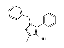 1-benzyl-3-methyl-5-phenylpyrazol-4-amine结构式