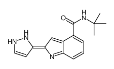 N-tert-butyl-2-(1,2-dihydropyrazol-3-ylidene)indole-4-carboxamide Structure