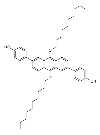 4-[9,10-didecoxy-6-(4-hydroxyphenyl)anthracen-2-yl]phenol Structure