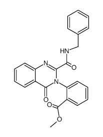 2-(2-Benzylcarbamoyl-4-oxo-4H-quinazolin-3-yl)-benzoic acid methyl ester Structure