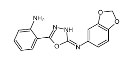 5-(2-aminophenyl)-N-(1,3-benzodioxol-5-yl)-1,3,4-oxadiazol-2-amine Structure
