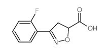 3-(2-Fluoro-phenyl)-4,5-dihydro-isoxazole-5-carboxylic acid Structure