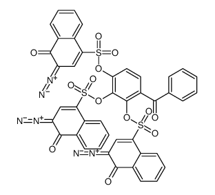 4-benzoylbenzene-1,2,3-triyl tris(3-diazo-3,4-dihydro-4-oxonaphthalene-1-sulphonate) Structure