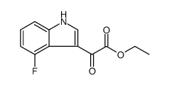1H-Indole-3-acetic acid, 4-fluoro-α-oxo-, ethyl ester结构式