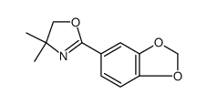 Oxazole, 2-(1,3-benzodioxol-5-yl)-4,5-dihydro-4,4-dimethyl结构式