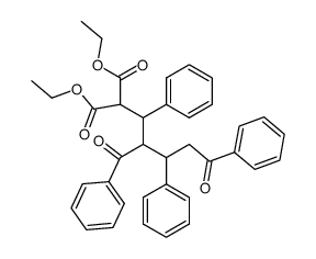 (2-benzoyl-5-oxo-1,3,5-triphenyl-pentyl)-malonic acid diethyl ester结构式