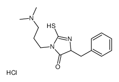Hydantoin, 5-benzyl-3-(3-(dimethylamino)propyl)-2-thio-, hydrochloride structure