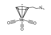 [Mo(CO)3(η5-(2-(dimethylammonium)ethyl)cyclopentadienyl)] Structure