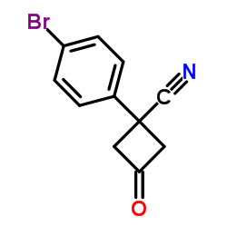 1-(4-Bromophenyl)-3-oxocyclobutanecarbonitrile结构式