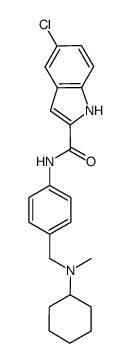 5-chloro-1H-indole-2-carboxylic acid {4-[(cyclohexyl-methyl-amino)-methyl]-phenyl}-amide结构式