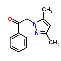 2-(3,5-dimethyl-1H-pyrazol-1-yl)-1-phenyl-1-ethanone structure