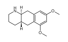 trans-6,8-dimethoxy-1,2,3,4,4a,5,10,10a-octahydrobenzoquinoline结构式