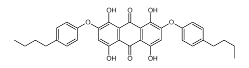 2,7-bis(4-butylphenoxy)-1,4,5,8-tetrahydroxyanthracene-9,10-dione Structure
