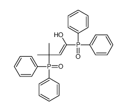 1,3-bis(diphenylphosphoryl)-3-methylbut-1-en-1-ol结构式