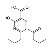 5-butanoyl-2-oxo-6-propyl-1H-pyridine-3-carboxylic acid结构式