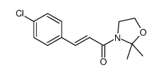 3-(4-chlorophenyl)-1-(2,2-dimethyl-1,3-oxazolidin-3-yl)prop-2-en-1-one结构式