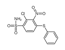 2-chloro-3-nitro-4-phenylsulfanylbenzenesulfonamide结构式