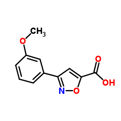 3-(3-METHOXY-PHENYL)-ISOXAZOLE-5-CARBOXYLIC ACID结构式