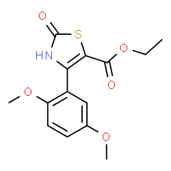 4-(2,5-DIMETHOXY-PHENYL)-2-OXO-2,3-DIHYDRO-THIAZOLE-5-CARBOXYLIC ACID ETHYL ESTER结构式