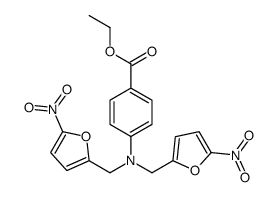 ethyl 4-[bis[(5-nitrofuran-2-yl)methyl]amino]benzoate结构式