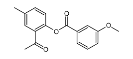 (2-acetyl-4-methylphenyl) 3-methoxybenzoate Structure