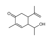 4-(1-hydroxyethyl)-2-methyl-5-prop-1-en-2-ylcyclohex-2-en-1-one结构式