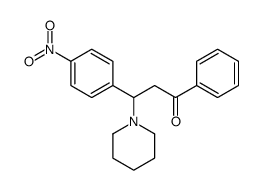 3-(4-nitrophenyl)-1-phenyl-3-piperidin-1-ylpropan-1-one结构式